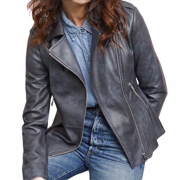 Anthropologie Jackets & Blazers - 🚫SOLD🚫 Anthropologie Grey Peplum Moto Jacket